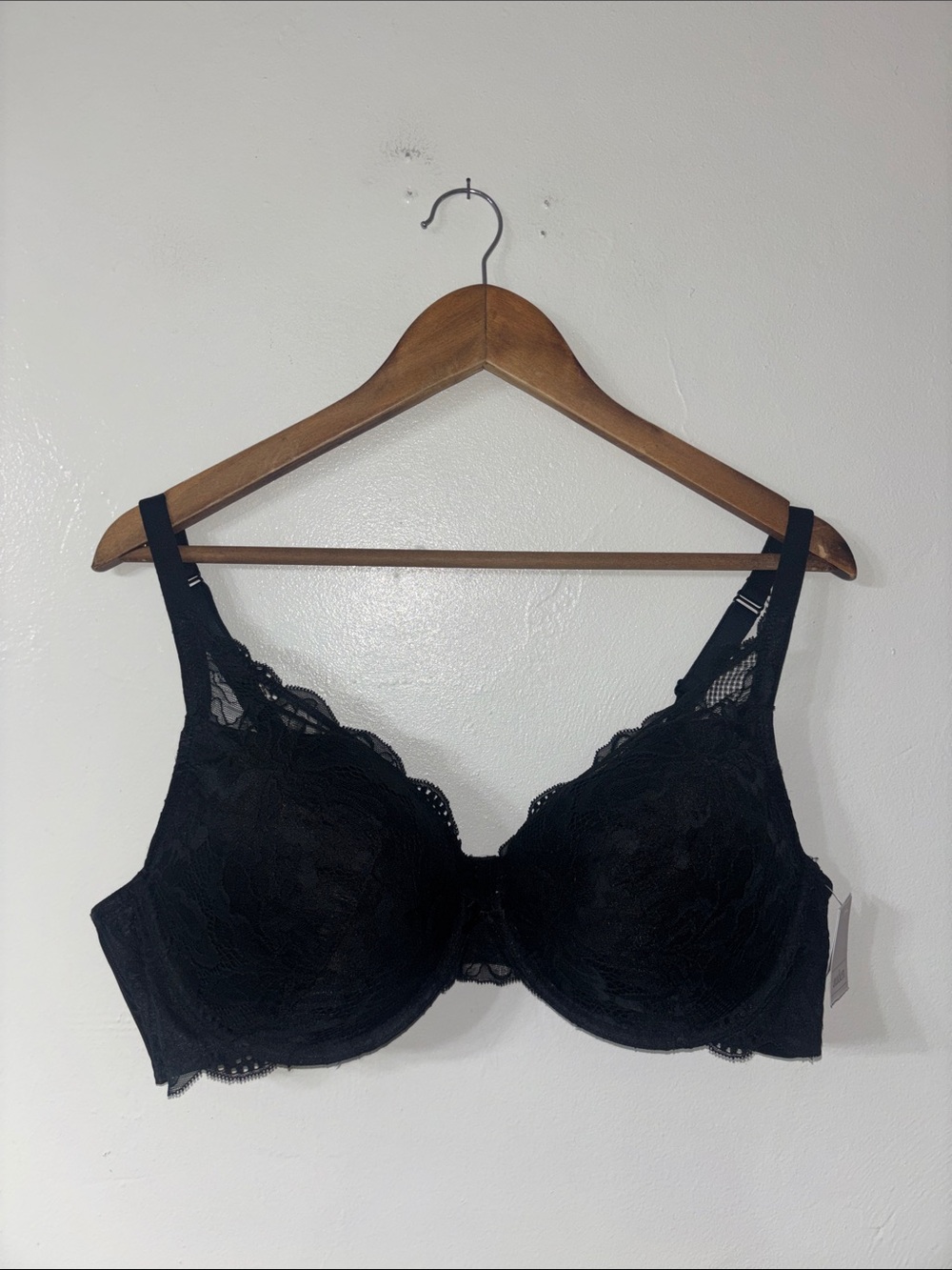 NEW Auden Push-Up Plunge Coverage Underwire Bra Black Lace Size 42C